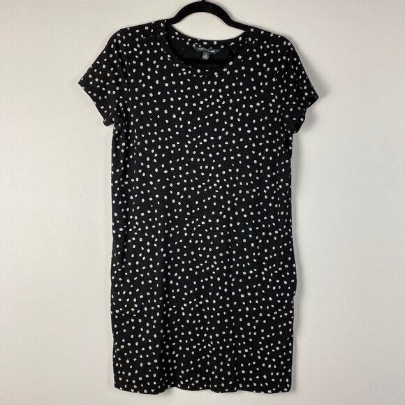 Toad & Co. Windmere II Dress Womens Small Black White Pockets Short Sleeve - Picture 1 of 9